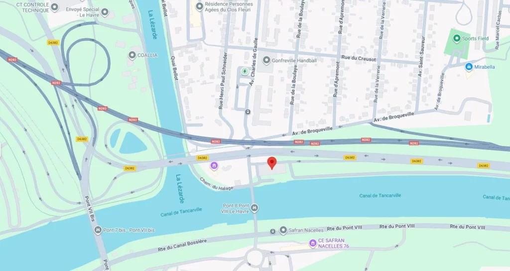 société havraise aviron le havre club informations pratiques map base SHA Gonfreville Canal